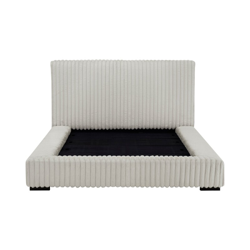 Lotus Upholstered Platform Bed ZLOTQUEENDEMO