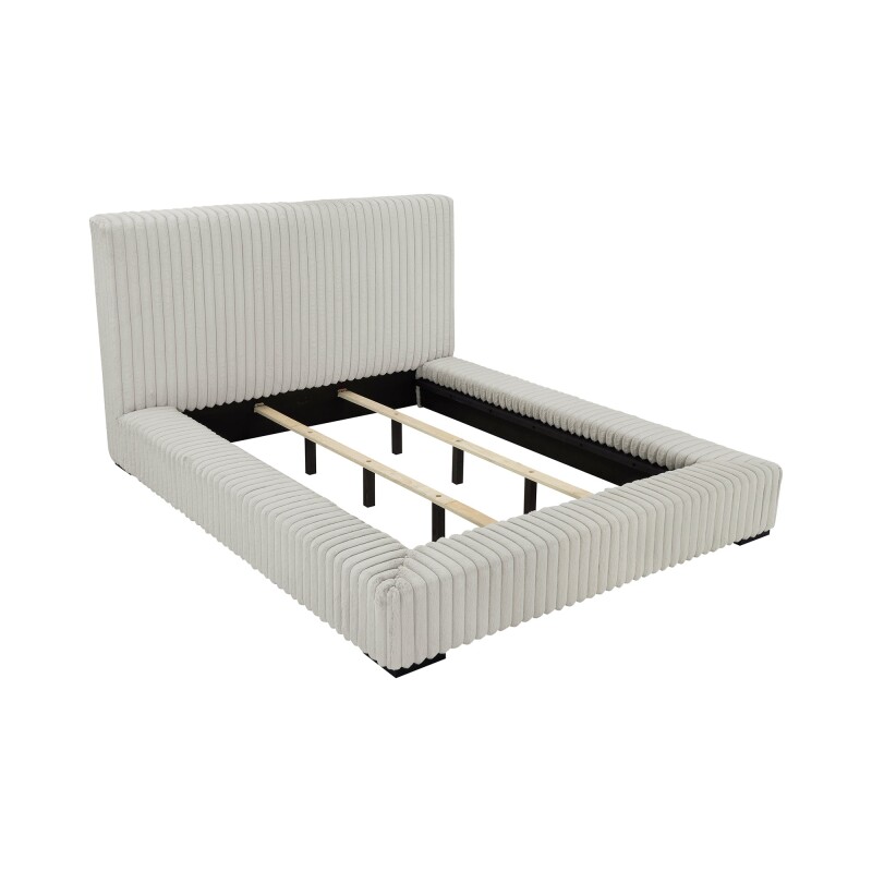 Lotus Upholstered Platform Bed ZLOTQUEENDEMO