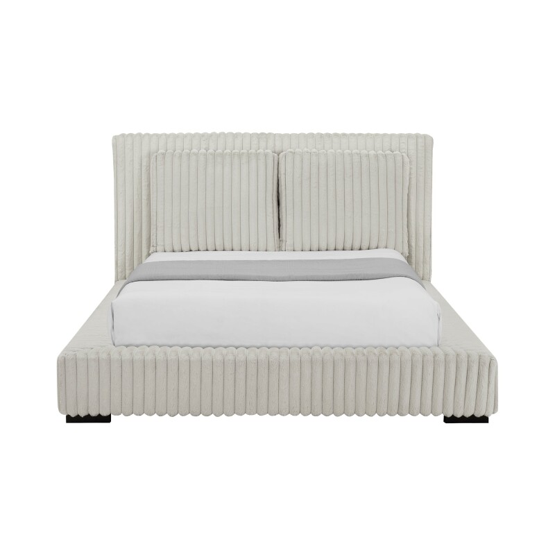 Lotus Upholstered Platform Bed ZLOTQUEENDEMO