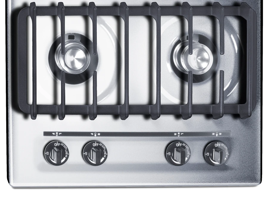 24" Wide 4-Burner Gas Cooktop, Battery Start Ignition ZNL03IP