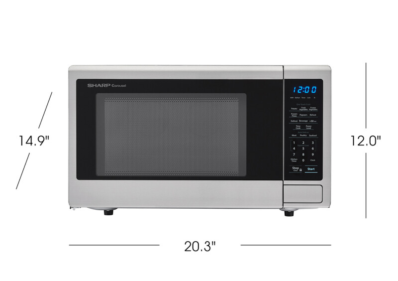 1.1 cu. ft. 1000WStainless Steel Carousel Countertop Microwave Oven ZSMC1132CS