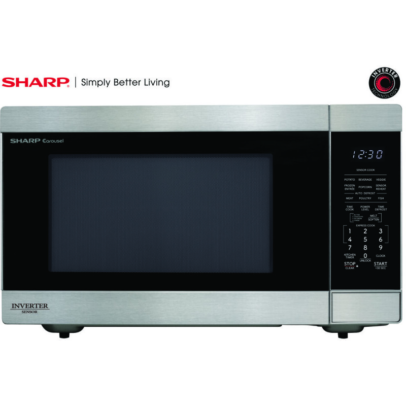 Sharp 2.2 CF Countertop Microwave Oven, Inverter Technology Stainless Steel ZSMC2266KS Picture 1