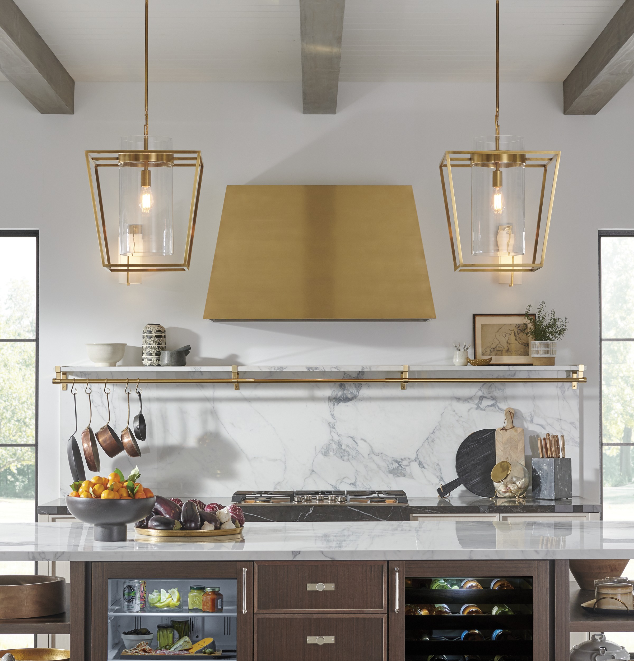 Monogram 48" Custom Brass Hood ZVC48DTB1