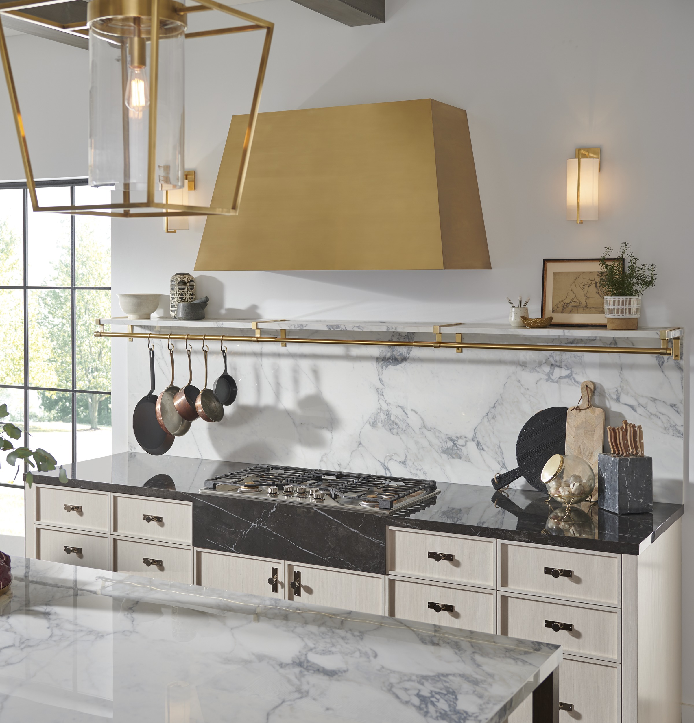 Monogram 48" Custom Brass Hood ZVC48DTB1