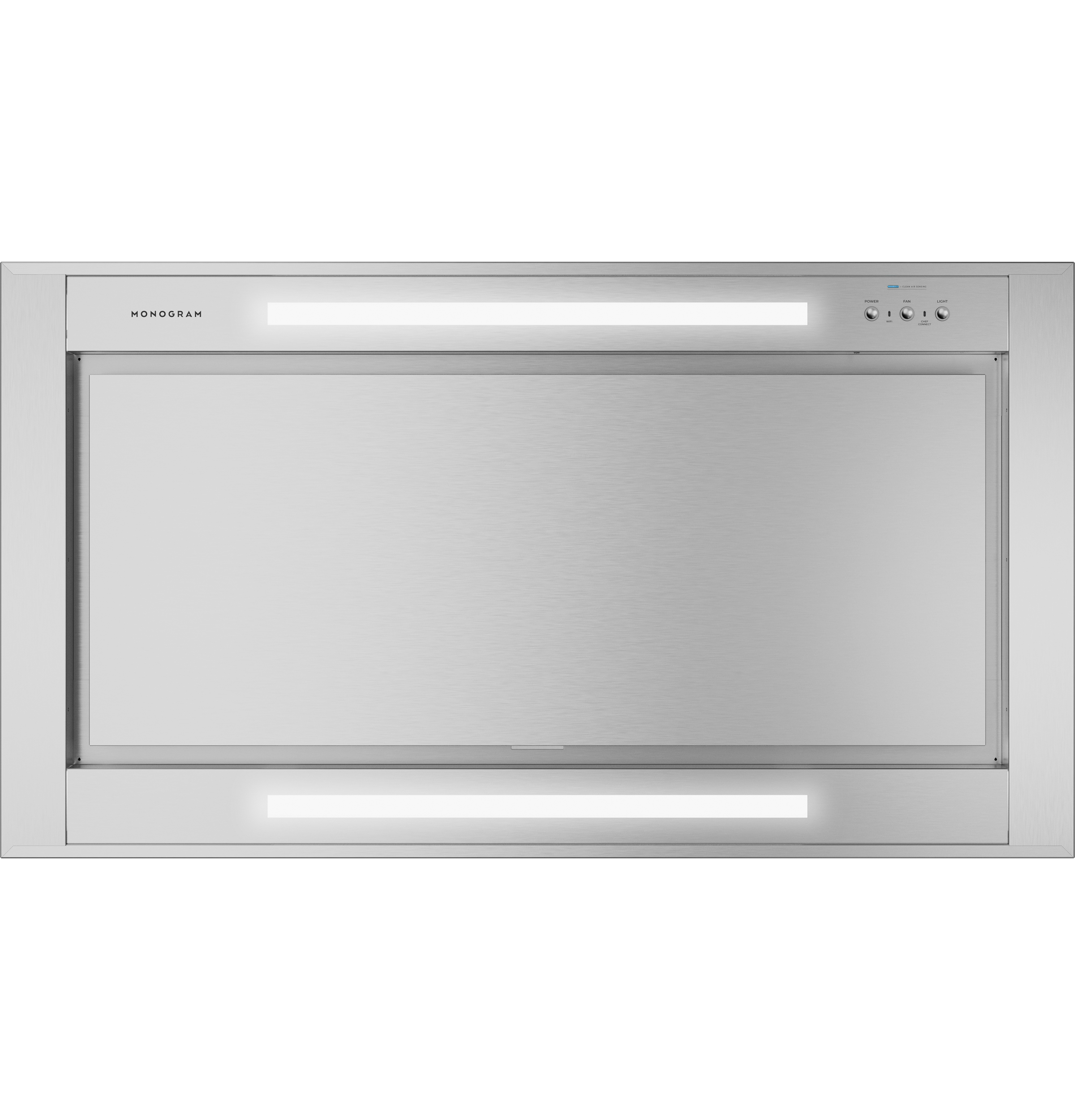 Monogram 48" Island Pyramid Chimney Vent Hood with Air Quality Sensors ZVIS481SRSS