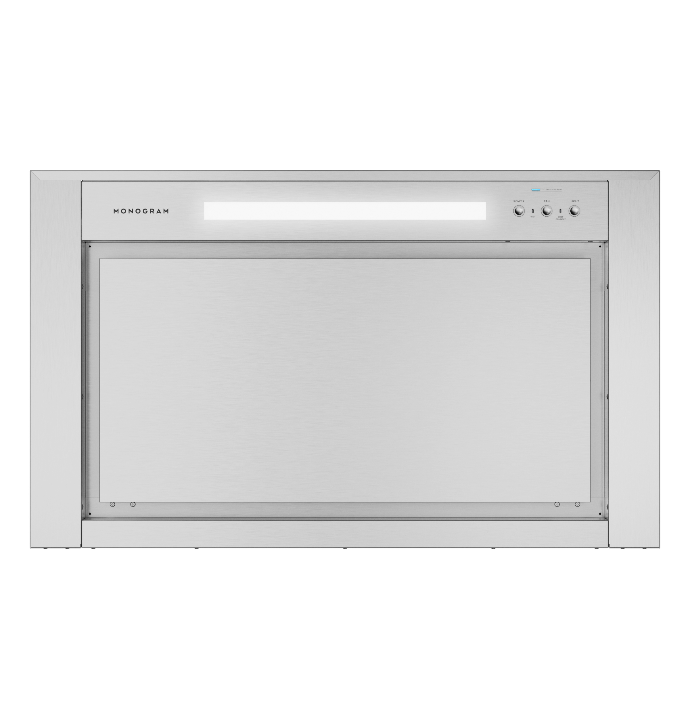 Monogram 36" Wall-Mounted Pyramid Chimney Vent Hood with Air Quality Sensors ZVWS361SRSS