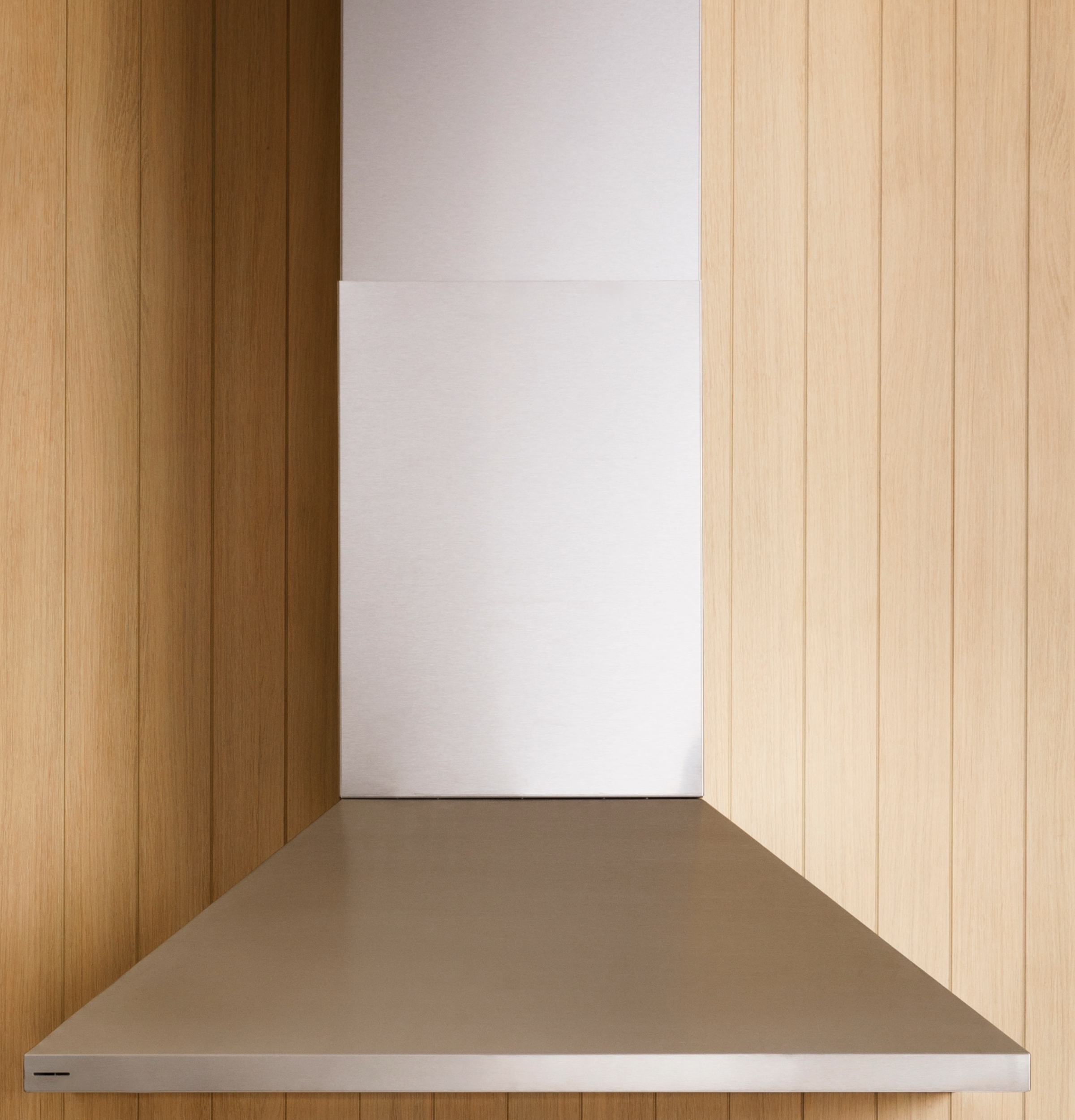Monogram 48" Wall-Mounted Pyramid Chimney Vent Hood with Air Quality Sensors ZVWS481SRSS