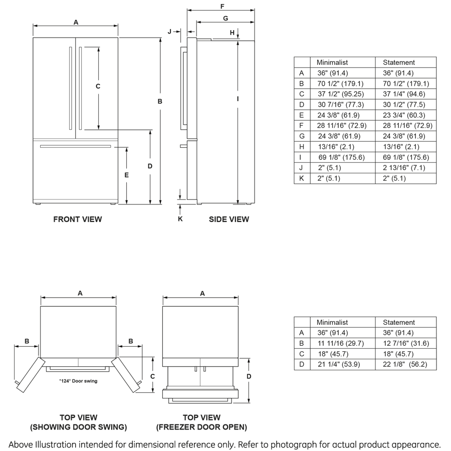 Monogram Counter-Depth French-Door Refrigerator ZWE23NSTSS