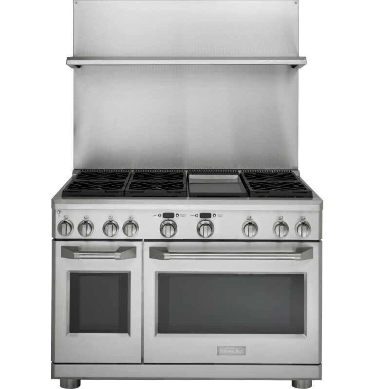 Monogram® Professional 30"- 36" Adjustable Height Backsplash with Warming Shelf ZXADJB48PSS