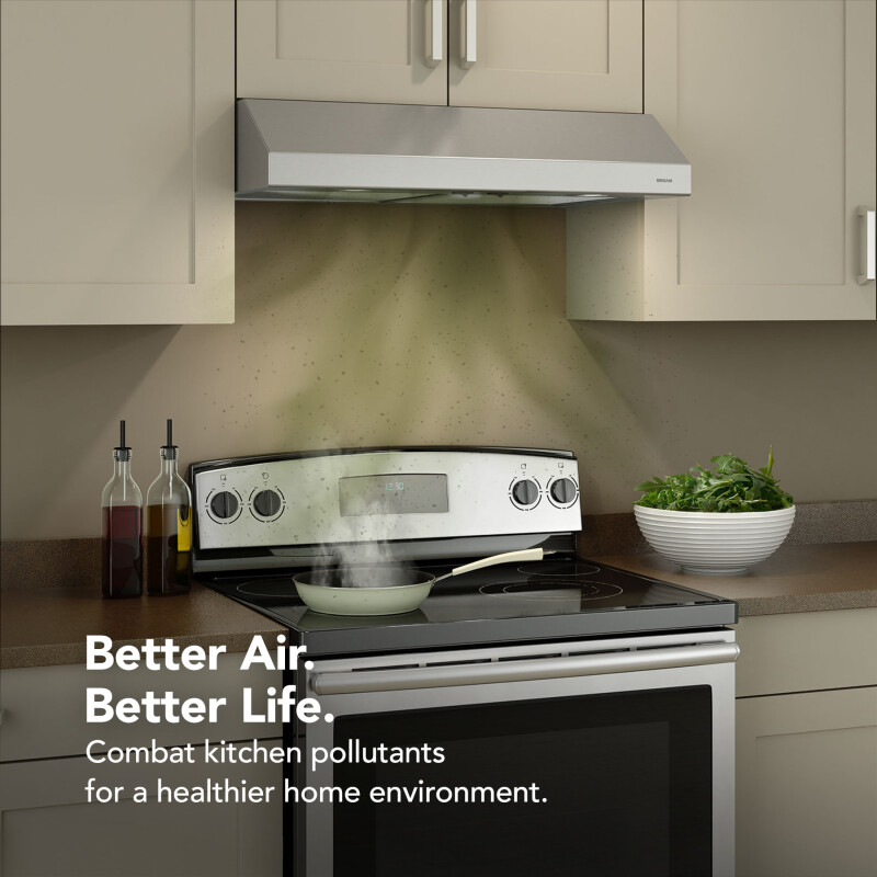Glacier 30-Inch 300 Max Blower CFM 5 Sones Range Hood view 2