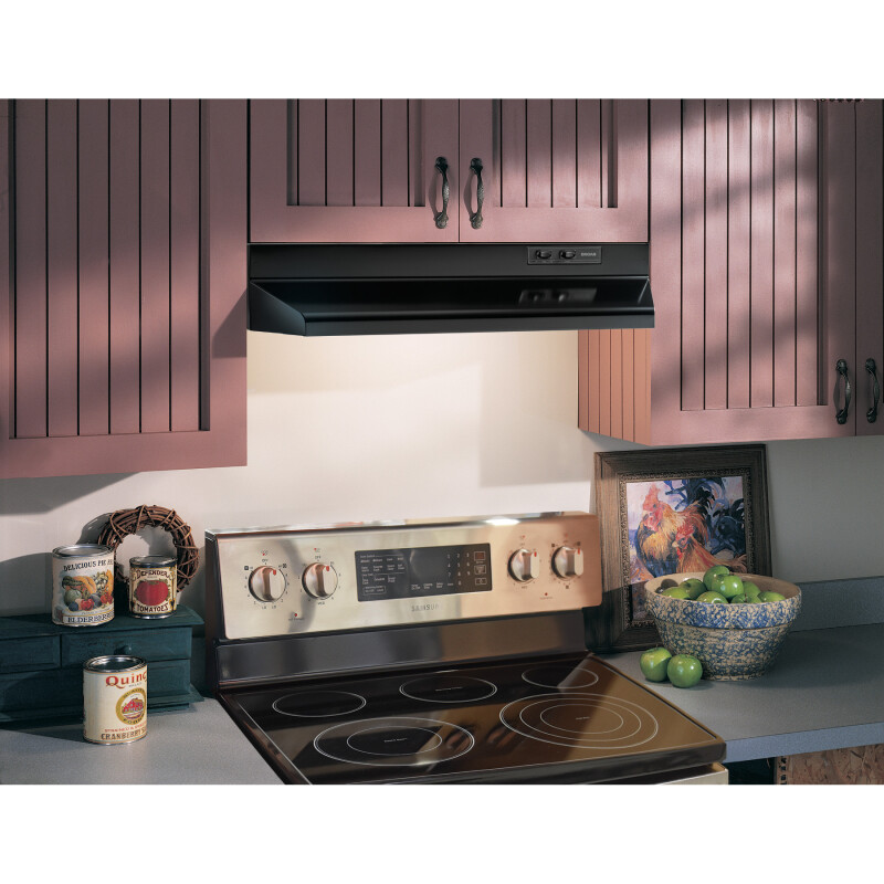 30-Inch Ducted Under-Cabinet Range Hood w/ Easy Install System, 210 Max Blower CFM BUEZ030BL