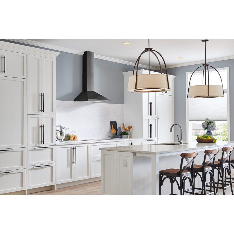 Elite EW48 Series 30-Inch Pyramidal Chimney Range Hood, 460 Max Blower CFM view 2