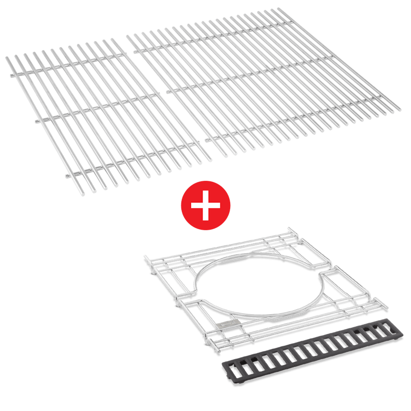 WEBER CRAFTED Stainless Steel Cooking Grates & Frame Kit - GENESIS 300 series genesis300seriescraftedstainlesssteelstarterkit