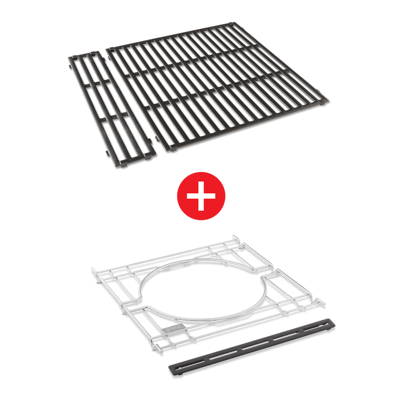 WEBER CRAFTED Porcelain-Enameled Cast-Iron Cooking Grates & Frame Kit – SPIRIT 200 series spirit200seriescraftedpecistarterkit